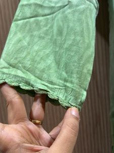Green Embroidered Kurta