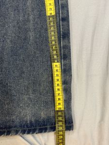Blue straight leg women jeans