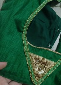 Green Embroidered Blouse