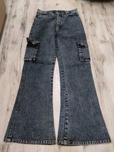 Sc9195 Mistair Cargo Bootcut Jeans Waist 28