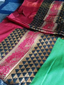Mysore Saree With Embroidery Border