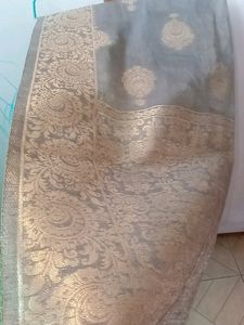 Grey Silk Dupatta