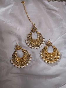 Earings With Maang Tika😍