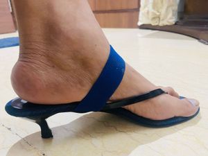 Jeans Material Toe Heels