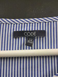 Code By Lifestyle Blue And White Striped Top