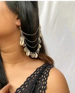 Chain Earrings, Silver Chai Earrings