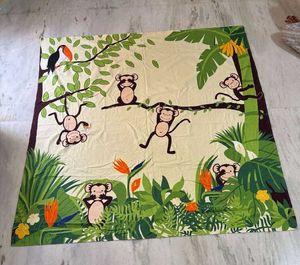 Jungle Monkey Print Curtain