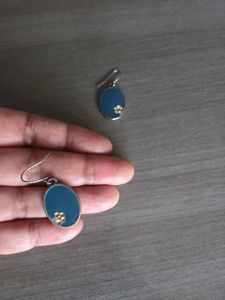 Blue Floral Earrings