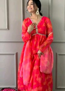 New/Unused Aaliya Cut Gown With Dupatta