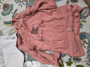 Combo Of 3 Tops &amp; Pink Cap For 5-6 Years Girl