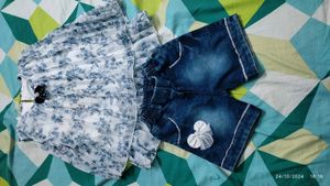 Partywear Top N Denim Shorts For 499/-