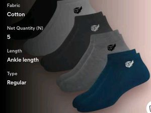 Men Ankle Length socks Pack of 5