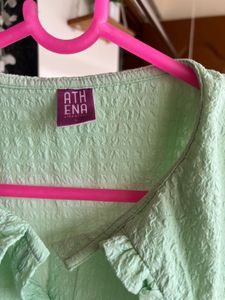 Mint Green Ruffled Blouse