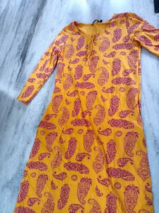 Yellow Paisley Print Kurti