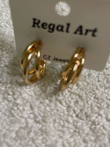 Regal Art Gold Hoop Earrings Anti Tarnish