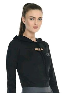 Black Cut-Out Hoodie