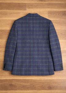 Stylish Blue Checkered Blazer