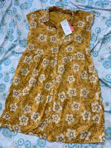 Floral  Mustard Shirt Dress - brand new💃💛