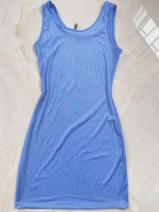 Blue Bodycon Mini Dress
