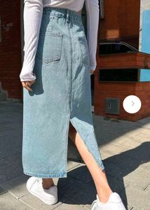 Midi Denim Skirt