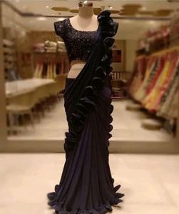 Price Drop💦💦Ruffled Lycra One Min Saree🌸💕