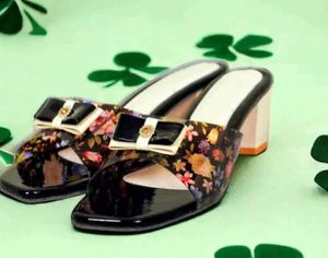 Floral Heels with Bow