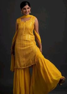 Haldi Kurta With Duppata Set