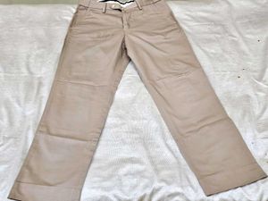 Khaki Straight Leg Pants