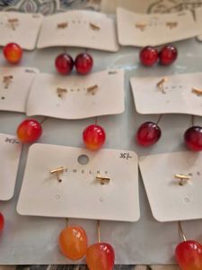 Stud Cherry Earrings