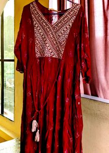 2 blackand  Maroon Embroidered Kurta