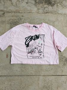 Zudio Pink Graphic Tee