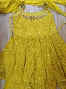 Yellow sharara Suit Set