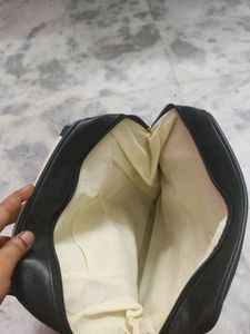 Black Faux Leather Backpack