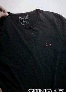 M Size our L Black Normal Tshirt for Teena