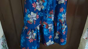 Dark Blue Floral Dress