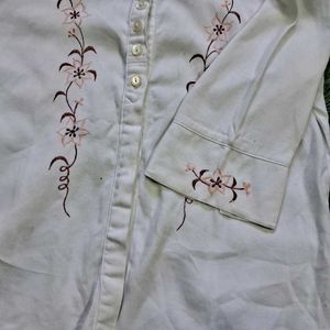 Floral Embroidered Shirt