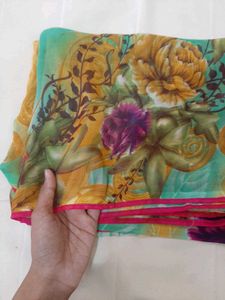 80)new Multicolour Printed Saree