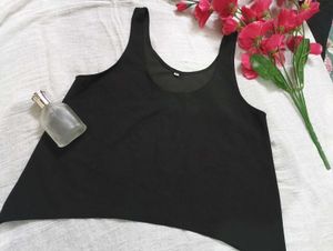 Black Cropped Tank Top