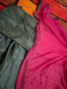 Embellished Grey &amp; Pink Outfit