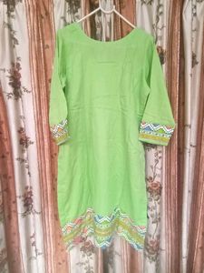 Fluorescent green kurti
