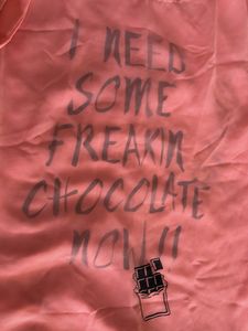 Rio brand Peach Graphic Print two layered top