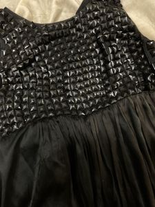 Black Studded Elegant Dress