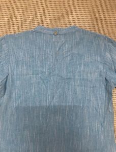 Blue Button Down Kurta