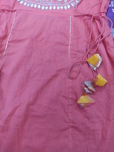 Frock Plazo Suit Dupatta Set