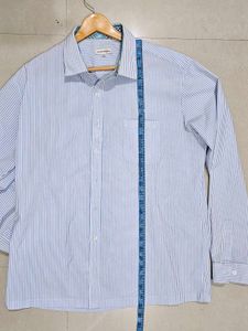 Classic Blue &amp; White Pinstripe Formal Shirt
