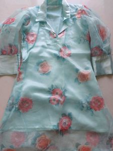 Organza Fabric Tunic Top