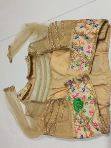 Neck Design Gold Blouse