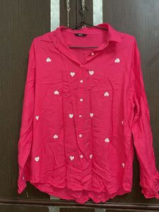 Heart Embroidered Shirt