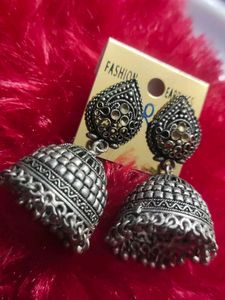 Silver Fashion Jhumka Earrings