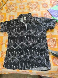 Patterned Short Sleeve Shirt
